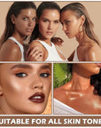 Bronzer Stick Highlighter Stick Cream Contour Stick Makeup,2PCS Beginner-Light Medium