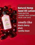 Hempz Dark Red Cherries Lotion, Ultra Hydrating Moisturizer for Body, Hands and Feet 17 oz.