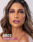 MAKI YIKA 3Pc Metallic Lipstick Long Lasting Pink Brown Red Glitter Lipsticks High Shine Lipstick No Smudge No Transfer Liquid Lip Gloss (Pink/Brown/Red)