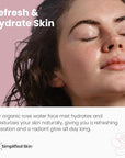 Rose Water Spray for Face & Hair - Organic USDA Certified Rosewater Facial Toner - Alcohol-Free Makeup Setting Hydrating Face Mist - Anti-Aging Toner Spray - 4 Oz