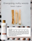 RAW SUGAR Simply Body Wash - Santal + Caffeine (25 Fl Oz, Pack of 1) Moisturizing & Soothing Bath & Shower Gel, Formulated without Sulfates & Parabens, Vegan