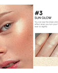 Baked Highlighter Powder Palette, Makeup Highlighter Powder Palette Sun Glow