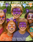 BOBISUKA Purple Face & Body Paint Stick Water-Based Washable Face Paint Makeup Stick for Halloween Witch, Zombie, Skull, Clown, Butterfly, Galaxy, Cosplay, SFX, Sports Eye Black & Costume Party