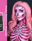 CCbeauty Hot Pink Face Paint Stick, Face Painting Kit, Full Coverage SFX Makeup Foundation, Professional Non-Toxic Body Paint for Halloween Costume Cosplay Party, For Barbie, Panther, Catrina Makeup
