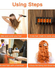 New Hair Chalk Comb Temporary Bright Hair Color Dye for Girls Kids, Washable Hair Chalk for Girls Age 4 5 6 7 8 9 10 Birthday Cosplay DIY Halloween, Christmas (Orange)