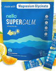 Nello Supercalm Powdered Drink Mix, Cortisol Reducer* and Sleep Aid Supplement, L Theanine, Ksm-66 Ashwagandha, Magnesium Glycinate, Vitamin D 3, No Sugar, Non GMO, On The Go, 20 Ct, Lemon Lime