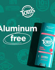 Tom's of Maine Rose Vanilla Aluminum Free Natural Deodorant For Women & Men | Goes on Clear | Odor & Wetness Protection | Naturally Derived and Moisture-Locking Ingredients | 3.25 oz (2 Pack)