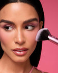Real Techniques Extra Big Finishing Brush, Large Makeup Brush For Powder Bronzer, Highlight, & Contour, XL Oversized Fan Brush For Quick Application, Cruelty-Free, Synthetic Bristles, 1 Count
