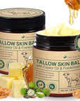 Tallow Castor Oil Frankincense Oil Handmade Skin Balm, Face & Body Moisturizer for Sensitive Skin, Eczema All-Purpose Balm, 100% Grass-Fed Tallow for Skin Care