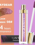 Maydear Chameleon Lipstick – Metallic Multichrome Lipstick, Long-Lasting, Fuchsia Green (08)