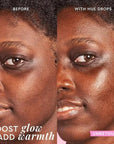 Glow Recipe Hue Drops Tinted Face Serum - Bronzing Drops to Brighten & Hydrate - Skincare Makeup Primer & Liquid Highlighter to Blur Pores for a Radiant, Even Skin Tone - Sunglow (40ml)