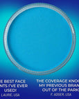 Blue Squid Face Paint Water Based Single Cake Professional Face & Body Paint - Water Activated, Kids Adults Face Painting for Costume, Halloween Makeup, Cosplay - UV Pastel Blue Face Paint 30g