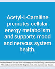 Life Extension Acetyl-L-Carnitine, Acetyl-L-Carnitine, vitamin C, Brain, mood & nerve health, cellular energy, 3-month supply, Gluten-Free, Non-GMO, Vegetarian, 100 Capsules