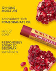 Burt's Bees Lip Balm - Pomegranate, Lip Moisturizer With Responsibly Sourced Beeswax, Tint-Free, Natural Origin Conditioning Treatment, 4 Tubes, 0.15 oz.