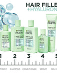 Garnier Fructis Hair Filler Moisture Repair Shampoo and Conditioner Set, Hair Care for Curly, Wavy Hair with Hyaluronic Acid, 10.1 Fl Oz, 2 Items, 1 Kit