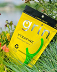 GRIN XtraFine Flosspyx, Floss Picks, 75 Count, Dental Flossers, Minty Flavor, Recycled Plastic, for Super Tight Teeth, Longer Floss Head, Slide Between Teeth, Includes Safe Soft Fold-Back Tooth Pick