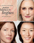 LAURA GELLER NEW YORK Award-Winning Baked Balance-n-Brighten To Go Travel Size Color Correcting Powder Foundation - Porcelain - Buildable Light to Medium Coverage - Demi-Matte Natural
