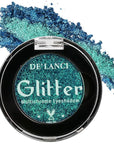 DE'LANCI Duo Chrome Green Eyeshadow Single, Multichrome Green Glitter Eye Shadow Intense Pigmented, Metallic Emerald Shimmer Blue Peacock Teal Eyeshadow for Festival Everyday Eyes Makeup, Long-Lasting
