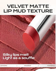 Mistine Lipstick Thai Latte Sheer Creamy Rouge Velevt Matte Finish Lipstick for Women Non-sticky C05 Amber Iceland 0.12 fl oz 1 Count