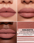 Morphe Soulmatte Velvet Lip Mousse Matte Lipstick - Air-Whipped, Soft Matte Lip Makeup with Vitamin E to Hydrate, Soften and Smooth Lips - Whipped (0.128 Oz)