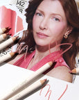 LAURA GELLER NEW YORK Marble Lips Multidimensional Liner, Romantic Rose - Marbleized Smooth Glide Sharpenable Lip Liner for Fuller Lips