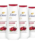 Dove Body Wash Revitalizante Cherry & Chia Milk 4 Count for Renewed, Healthy-Looking Skin Gentle Skin Cleanser with 24hr Renewing MicroMoisture 20 oz