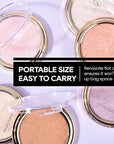 Baked Highlighter Powder Palette, Makeup Highlighter Powder Palette Sun Glow