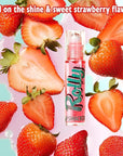 Lip Smacker Rolly Lip Gloss, Classic Roller-Ball Design for a Cooling Sensation, Hydrating & Moisturizing Shine - Strawberry