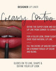 Runway Rogue Designer Liner Lip Pencil, Matte Crimson Dark-Red Lip Liner Pencil and Lip Liner Sharpener, ‘In the Press’