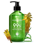 Aloderma 99% Organic Aloe Vera Gel Made within 12 Hours of Harvest - Lightweight, Non-Sticky Aloe Gel for Face Body, Hair, & Scalp, After Sun Relief, Natural, Soothing Hydrating Aloe Gel, 10.6oz