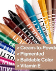 wet n wild Color Icon Cream Eyeliner Eyeshadow Multi-Stick, Moisturizing, Nourishing Velvety Cream-to-Powder Buildable & Blendable Formula, Cruelty-Free & Vegan - Champagne Room