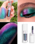 MAKI YIKA Glitter Eyeshadow Teal Liquid Multichrome Eyeshadows Long Lasting, Metallic Chameleon Eye Shadow Smudgeproof Holographic Eye Topper Glitters (#3 Dawn)