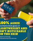 Oars + Alps Matte Face Sunscreen Stick, SPF 50 Travel Sunscreen Roll On for Face & Body, Fragrance Free, Water & Sweat Resistant Sunblock, All Skin Types, Dermatologist Tested, Moisturizing
