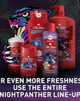 Old Spice Cleansing Body Wash for Men, 3X Defense, 24/7 Shower Fresh with Lasting Scent, 2-in-1 Body & Face Wash, NightPanther with Rich Warm Scent, 24 oz (Pack of 4)