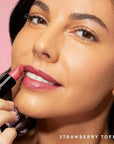 LAURA GELLER NEW YORK Italian Marble Sheer Lipstick - Strawberry Toffee - Hydrating & Lightweight - Vitamin E & Caster Seed Oil - Cream Finish