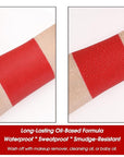 BOBISUKA Red Body Face Paint Stick, Sweatproof Eye Black Stick for Baseball Football Softball Sports - Full Coverage Face Painting for Devil, Vampire, Wound Joker Halloween Looks