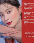 rom&nd Juicy Lasting Tint #17 Plum Coke - K-Beauty Long-Wear Glossy Lip Stain for Cool Tones, Hydrating & Non-Sticky Deep Berry Plum