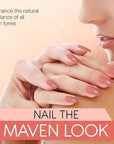 Ardell Nail Addict Naked Maven, Press On Nails, Medium Coffin Shape, Nail Kit, 1-Pack
