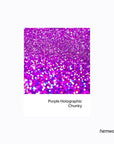 Hemway Eco Friendly Biodegradable Glitter 100g / 3.5oz Bio Cosmetic Safe Sparkle Vegan for Face, Eyeshadow, Body, Hair, Nail and Festival Makeup - Chunky (1/40" 0.025" 0.6mm) - Purple Holographic