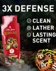 Old Spice Cleansing Body Wash for Men, 3X Defense, 24/7 Shower Fresh with Lasting Scent, 2-in-1 Body & Face Wash, Bearglove with Crisp Orchard Scent, 24 oz (Pack of 4)