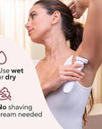 Finishing Touch Flawless Underarm Hair Removal Electric Razor Device, Designed to Shave and Contour Womens Sensitive Underarm Area, Cordless Groomer, Painless for All Skin Types