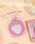 Glitter Highlighter Makeup, 3-In-1 Compact Shimmer Glitter Powder Face
