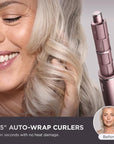 Shark FlexFusion Hair Straightener & Powerful Hair Dryer with Diffuser, Fusion Hair Brush, Ceramic Air Styler with Auto-Wrap Hair Curlers, Ceramic Plates, Cosmic Blush HD642S