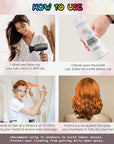 Temporary Hair Color Spray for Adults - Instant Orange Hair Dye Alternative, Washable & Non-Sticky, Gentle Formula for Halloween, Cosplay, Party, Costume Makeup (150ml)