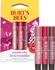 Burt's Bees Lip Shimmer Gift Set, Kissable Color, Warm Collection, 3-Pack, 0.09 oz.