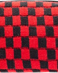 Pazimiik checkered makeup bag for