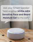 NIVEA Men Sensitive Face and Beard Moisture Gel, Gentle Face and Beard Moisturizer for Men Instantly Hydrates Skin and Conditions Facial Hair, 1.7 Fl Oz Tube, Pack of 3