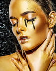 MEICOLY Cream Metallic Gold Face Body Paint,2.37Oz Large Tube Water Based Full Body Paint,Professional Gold Face Paint for Halloween Stage SFX Special Effects Cosplay Makeup