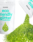 Hemway Eco Friendly Biodegradable Glitter 100g / 3.5oz Bio Cosmetic Safe Sparkle Vegan for Face, Eyeshadow, Body, Hair, Nail and Festival Makeup, Craft - Extra Chunky (1/24" 0.040" 1mm) - Lime Green