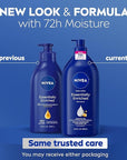NIVEA Essentially Enriched Body Lotion for Very Dry Skin with Hyaluronic Acid, Almond Oil and Deep Nourishing Serum, 72-Hour Body Moisturizer, 33.8 Fl Oz Value Size Pump Bottle